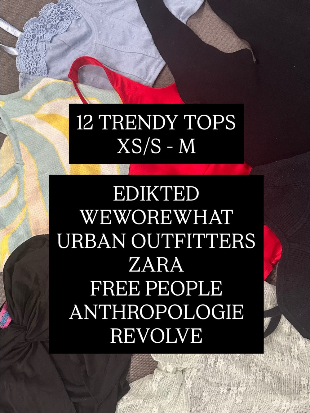 (2/2) 12x TRENDY TOPS BUNDLE! Revolve, Nordstrom, Urban Outfitters Small -Medium